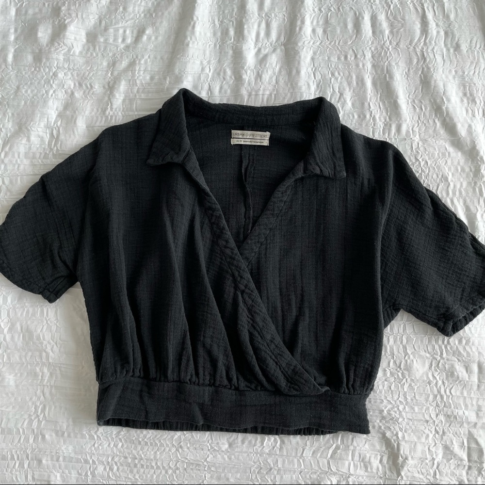 Urban Outfitters Collared Crop Top
